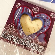 Vintage 1970s NWT Dead Stock Frame Grandma Heart Kitschy Gift Polymer Resin VTG picture