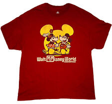 Disney Parks Disney World Mickey & Minnie Men's Red Shirt; Size XL picture