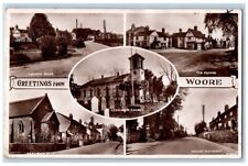 c1950's Village Multiview Square Church London Woore England RPPC Photo Postcard picture