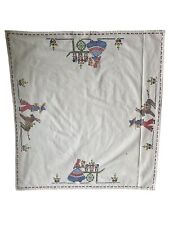 vintage embroidered cotton tablecloth 35x33 Inches picture