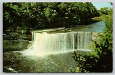 Postcard MI Michigan Upper Tahquamenon Falls Chrome UNP A21 picture