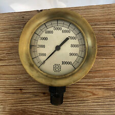 vintage brass pressure gauge 10 000 psi From Ship Built In 1945…….. picture