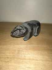 Vintage Large Wolf Sculptures Original Hand Carved Bear Soapstone Canada picture