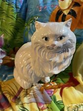 White persian cat perlized ceramic 14 inches tall 3.2 pounds. picture
