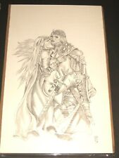 Valkyries #2 by Gene Espy - Original Comic Art Drawing Pinup Marvel Thor 13x20 picture