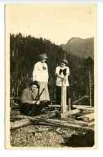 Aunt Esther, Marie Nelson, Gentleman W/ Rifle, Alaska, Fashion, Mountains c 1910 picture