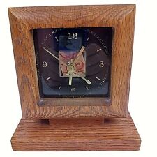 Vintage Wooden Quartz Clock Protein Blender Limited Edition 1982 Handcrafted 7