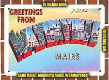 METAL SIGN - Maine Postcard - Greetings From Waterville, Maine picture