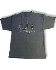 Vintage Walt Disney World Park Icons Embroidered T-Shirt grey Mickey Inc. picture