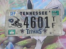 2007 Tennessee Titans License Plate 4601TF NFL Football AFC Nashville TN picture