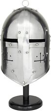 Forged Viking Spectacle Helmet with Butted Camail 16 Gauge Battle Ready LARP Arm picture