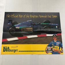 Michael Schumacher Benetton Formula One F1 Racing Poster Bitburger Beer picture