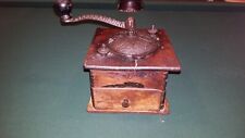 Vintage Dovetailed Box Wood Coffee Grinder picture