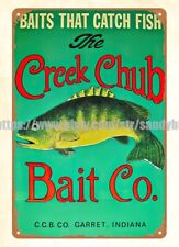 Creek Chub Bait Co fishing lure metal tin sign plaque inspirational wall decor picture