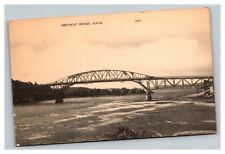 Vintage 1910's Photo Postcard Panoramic View Arrowsic Bridge Arrowsic Maine picture