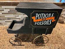 Hyde and Eek POTIONS & POISONS Wood Horse Wagon Halloween Decor 2018 picture
