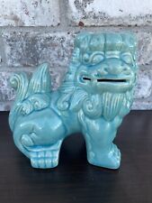 Apropos Home Collection FOO DOG Ceramic Blue Chinese Guardian Lion With Crazing picture