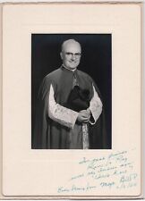 Vintage Hand Signed Photo Monsignor Fr. Bill Los Angeles Priest 1955 picture