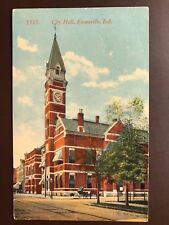 Postcard Evansville IN - City Hall picture