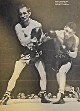1980 Vintage Magazine Illustration Boxer Beau jack Punching Fritzie Zivic picture