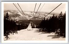 Mt Hood Oregon~Lower Terminal of Mt Hood Skiway in Winter~1940s RPPC picture