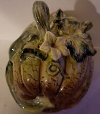 Beautiful Vintage Kaldun &Bogle Squash Gourd Covered Ceramic Lid Great Condition picture