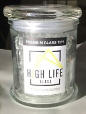 High Life Glass Filter Tips Standard Smoking Size 8mm x 10 pack picture