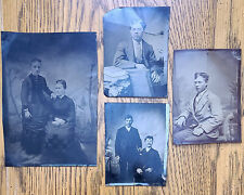 Instant Family  4 Antique 19th-Century Tintype Photographs of Men and Women picture