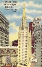 The Chicago Temple - Chicago, Illinois Linen Postcard picture
