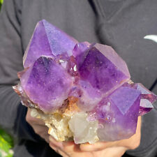2.5lb Natural Amethyst Geode Cluster Quartz CRYSTAL Uruguay Cathedral picture