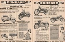 1957 Zundapp Motorcycles & Scooters - 2-Page Vintage Berliner Motorcycle Ad picture