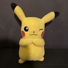Nintendo Pokémon Winking Pikachu Plush Yellow 10” 2022 Gamefreak Stuffed Toy picture