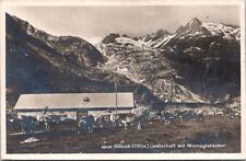 Vintage PPC 1933 - Gletsch, Landscape with Rhone Glacier - F42787 picture