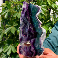 1.31LB Natural beautiful Rainbow Fluorite Crystal Rough stone specimens cure picture