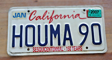 California Sesquicentennial 150 yr Personal Houma License Plate Native American picture