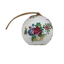 Wedgwood Cuckoo Pomander Hanging Ornament HandPainted Floral Bird England picture