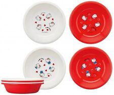 Skater Sanrio Hello Kitty Japan Plastic Bowl 4 Pieces NEW picture