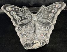 Vintage Lenox Full Lead Clear Crystal Butterfly Germany Original Sticker 4” WOW picture