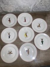 Set 8 Santa’s Reindeers 8.25” Plates in Excellent Used Condition LTD Commodities picture