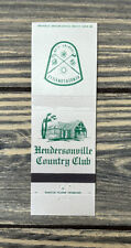 Vintage Hendersonville Country Club Matchbook Cover Ohio picture