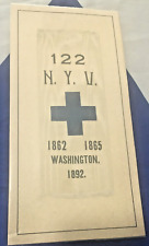 Civil War Veteran 122 N.Y.V. 1862-1865 Washington 1892 ribbon picture