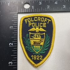 Small Size Pennsylvania FOLCROFT POLICE Patch (Law Enforcement Related) 31D6 picture