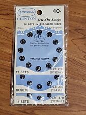 Vintage Scovill Clinton Sew-on Snaps 30 Sets In Assorted Sizes Brass picture