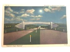 Vintage Postcard 1941America's Super Highway Moonlight on the Pa.Turnpike picture