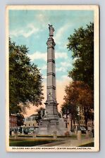 Easton PA-Pennsylvania, Center Square Soldiers Sailors Monument Vintage Postcard picture