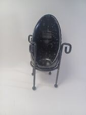 LTD Commodities black Speckled Unique Ceramic Candle Holder with stand 9.4