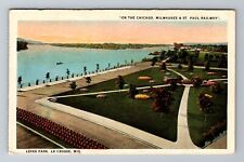 La Cross WI-Wisconsin, Scenic Levee Park, Lake, Gardens Vintage Postcard picture