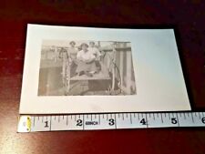 Vintage Ladies Sitting In A Wagon Outside Home RPPC Photo Postcard ~ Ships Free picture