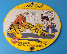 Vintage Daisy Toy Rifles Sign - Porcelain Childrens Toy Gas Pump Plate Sign picture