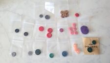 Vintage LOT Red Pink Green Gray Purple Brown  Plastic Sewing Buttons 1930-1980s picture